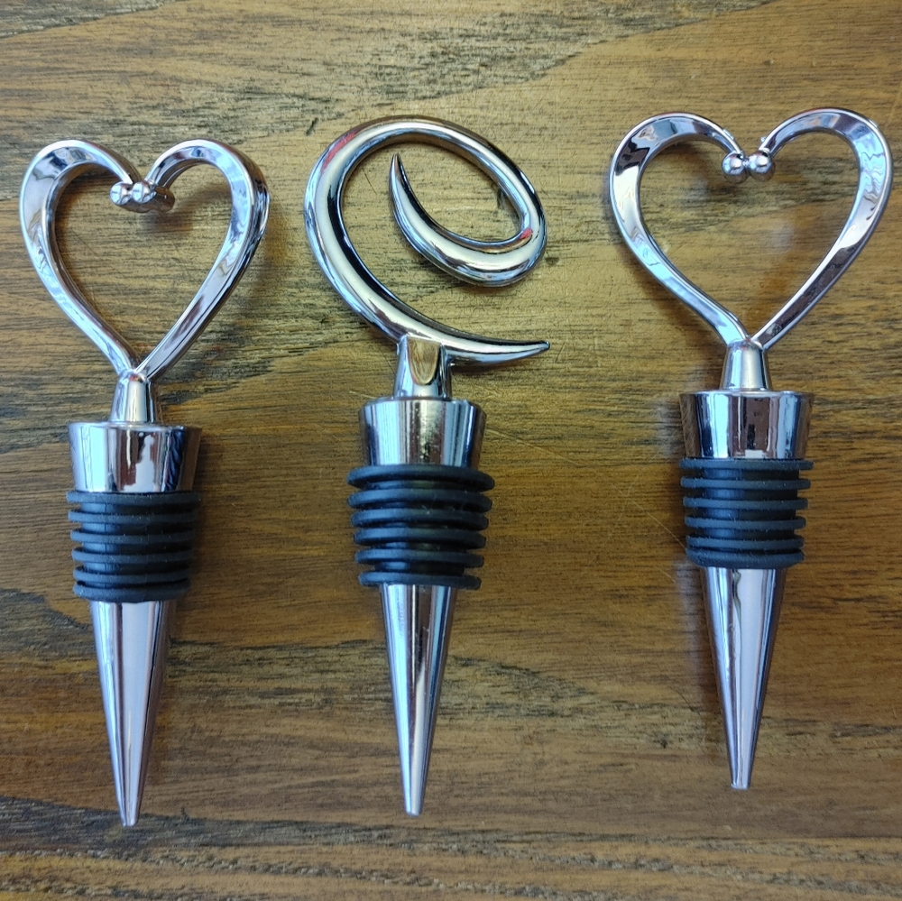 Silver Wine Bottle Stoppers Set of 3 (189)